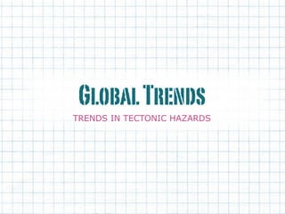 Global Trends
TRENDS IN TECTONIC HAZARDS
 