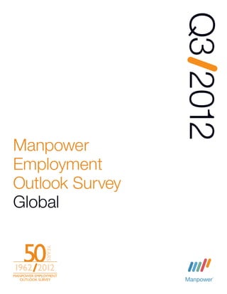 Q3 2012
Manpower
Employment
Outlook Survey
Global
 