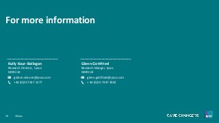 30 ©Ipsos.
For more information
Kully Kaur-Ballagan
Research Director, Ipsos
MORI UK
gideon.skinner@ipsos.com
+44 (0)20 7347 3177
Glenn Gottfried
Research Manger, Ipsos
MORI UK
glenn.gottfried@ipsos.com
+ 44 (0)20 7347 3942
 