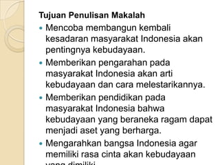 KERANGKA TERTULISDefinisiAntropologiDefinisietimologis:Anthropos= manusiaLogos= ilmuAntropologimerupakanilmupengetahuan yang mempelajaritentangmanusia.Definisikonseptual:William A. Havilandstuditentangumatmanusia, berusahamenyusungeneralisasi yang bermanfaattentangmanusiadanperilakunyasertauntukmemperolehpengertian yang lengkaptentangkeanekaragamanmanusia.Koentjaraningratilmuyang mempelajariumatmanusiapadaumumnyadenganmempelajarianekawarna, bentukfisikmasyarakatsertakebudayaan yang dihasilkan.