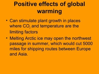 what are the effects of global warming in points