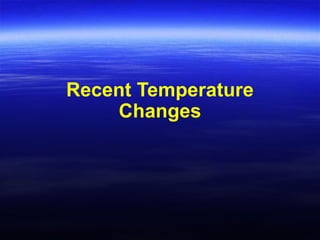 Recent Temperature
Changes
 
