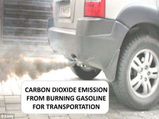 CARBON DIOXIDE EMISSION
FROM BURNING GASOLINE
FOR TRANSPORTATION