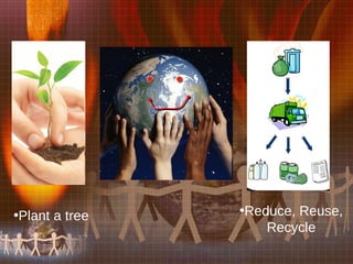 Plant a tree Reduce, Reuse, Recycle 