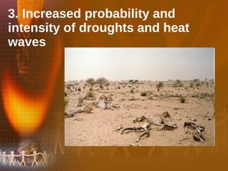 3. Increased probability and intensity of droughts and heat waves 