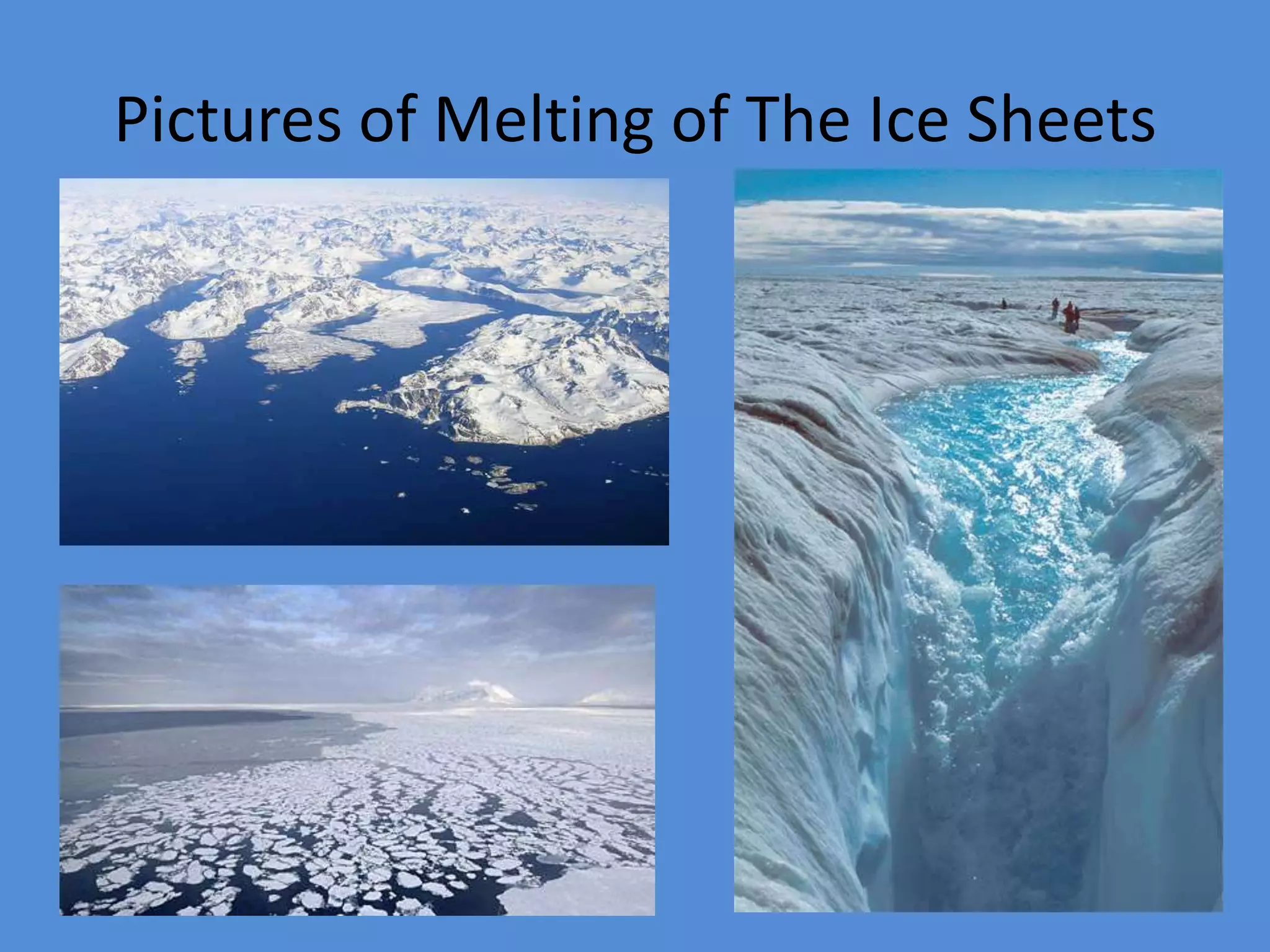 Pictures of Melting of The Ice Sheets
 