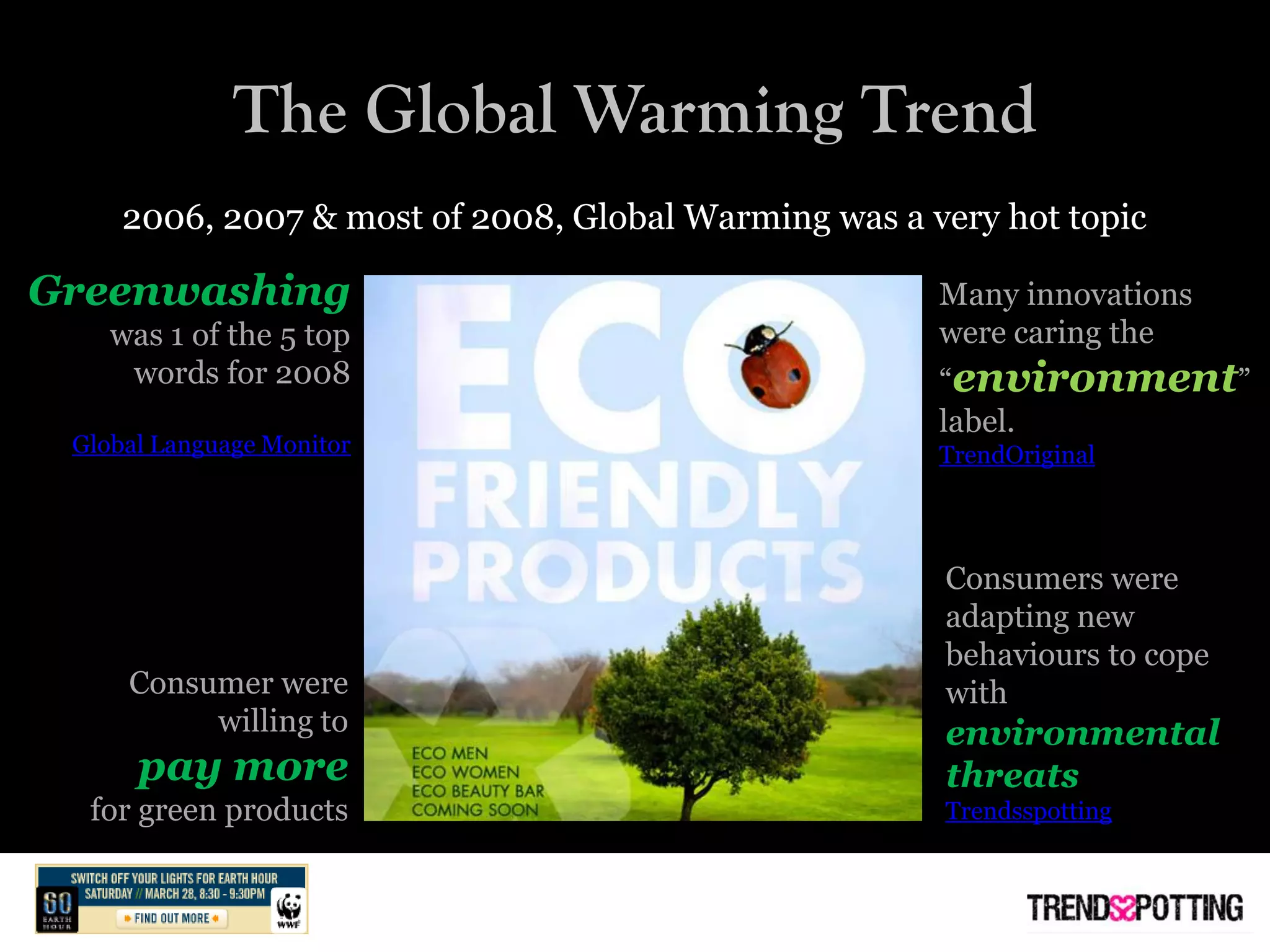 Time for Earth Hour: Review on the Decline of Global Warming Concerns.