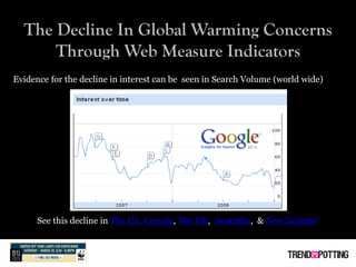 The Decline In Global Warming Concerns
      Through Web Measure Indicators
Evidence for the decline in interest can be se...