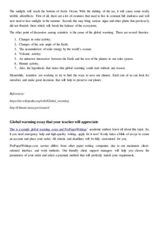 Essay Writing For High School Students Global Warming Essays Global Warming Essay Sample Causes And Research Essay Proposal also English Essays Global Warming Essays Underfontanacountryinncom Persuasive Essay Example High School