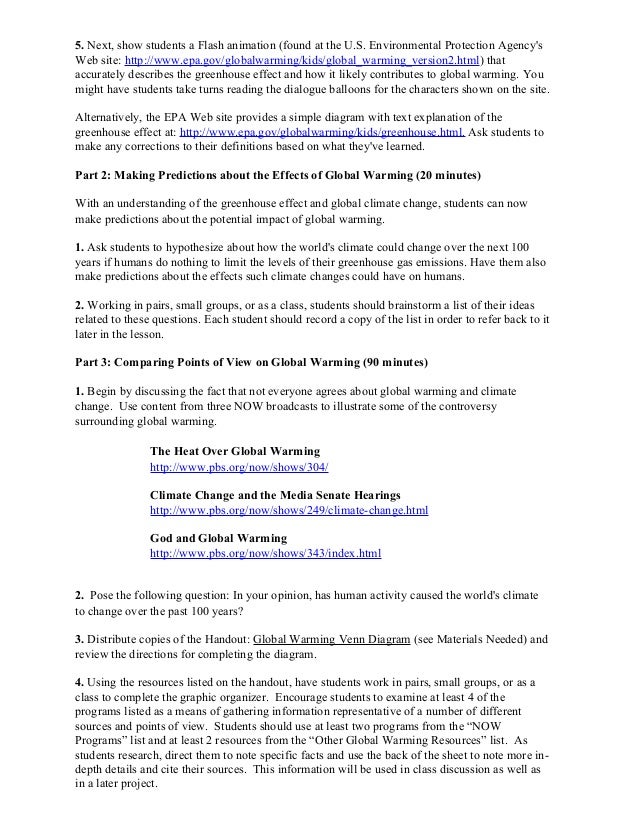 Global Warming Lesson Plan Greek Suggestion