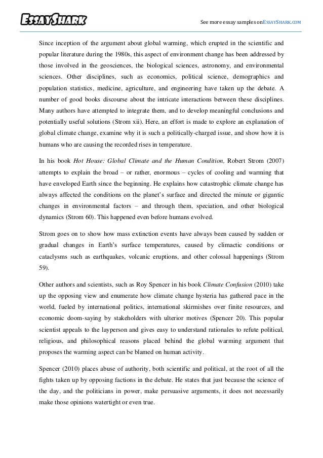 Essay about global warming