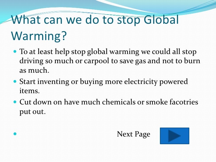 Essay i want to stop global warming