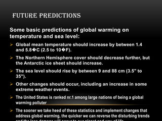 The major greenhouse gases are water vapor, which causes about 36–70 percent of the greenhouse effect; carbon dioxide (CO2), which causes 9–26 percent; methane (CH4), which causes 4–9 percent; and ozone (O3), which causes 3–7 percent. Clouds also affect the radiation balance, but they are composed of liquid water or ice and so have different effects on radiation from water vapour.Global warming is caused by several things, which include man-made or anthropogenic causes, and global warming is also caused by natural causes.There are many causes, some are as follows:Natural CausesMan-made Causes of Global WarmingCAUSES OF GLOBAL WARMING!