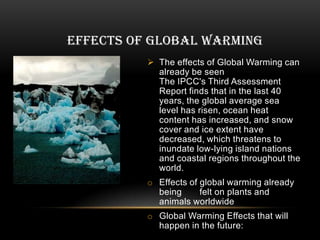 Projection of Global Warming.