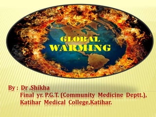 By : Dr .Shikha
Final yr. P.G.T. (Community Medicine Deptt.),
Katihar Medical College,Katihar.
 