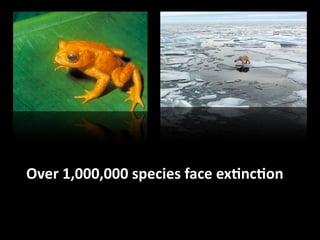 Over	
  1,000,000	
  species	
  face	
  ex1nc1on

 