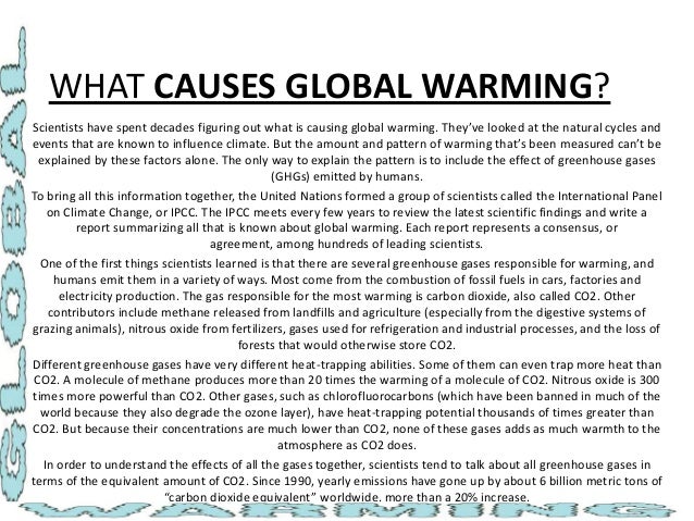 Essay about climate change and global warming