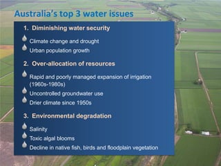 Global water challenges River Basin Management Opportunities and Risks