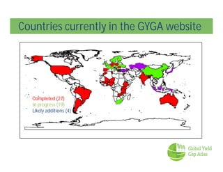 How can ‘Yield gap analysis’ be useful :Global yield gap atlas (gyga)