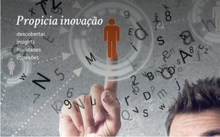 Propiciainovação
descobertas
insights
novidades
conexões
 