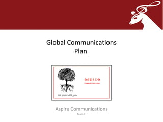 Global Communications Plan  Aspire Communications Team 2  