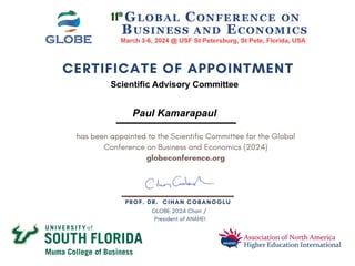 Paul Kamarapaul
Scientific Advisory Committee