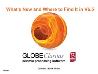 What’s New and Where to Find It in V6.5
Q2/3 2016
 