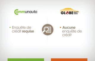• Enquête de 
crédit requise
• Aucune
 enquête de 
crédit
 