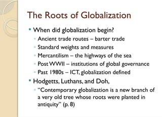 Globalisation Tree globlisation presentation for graduates students. | PPTX