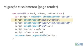 Migração :: Isolamento (page render)
 