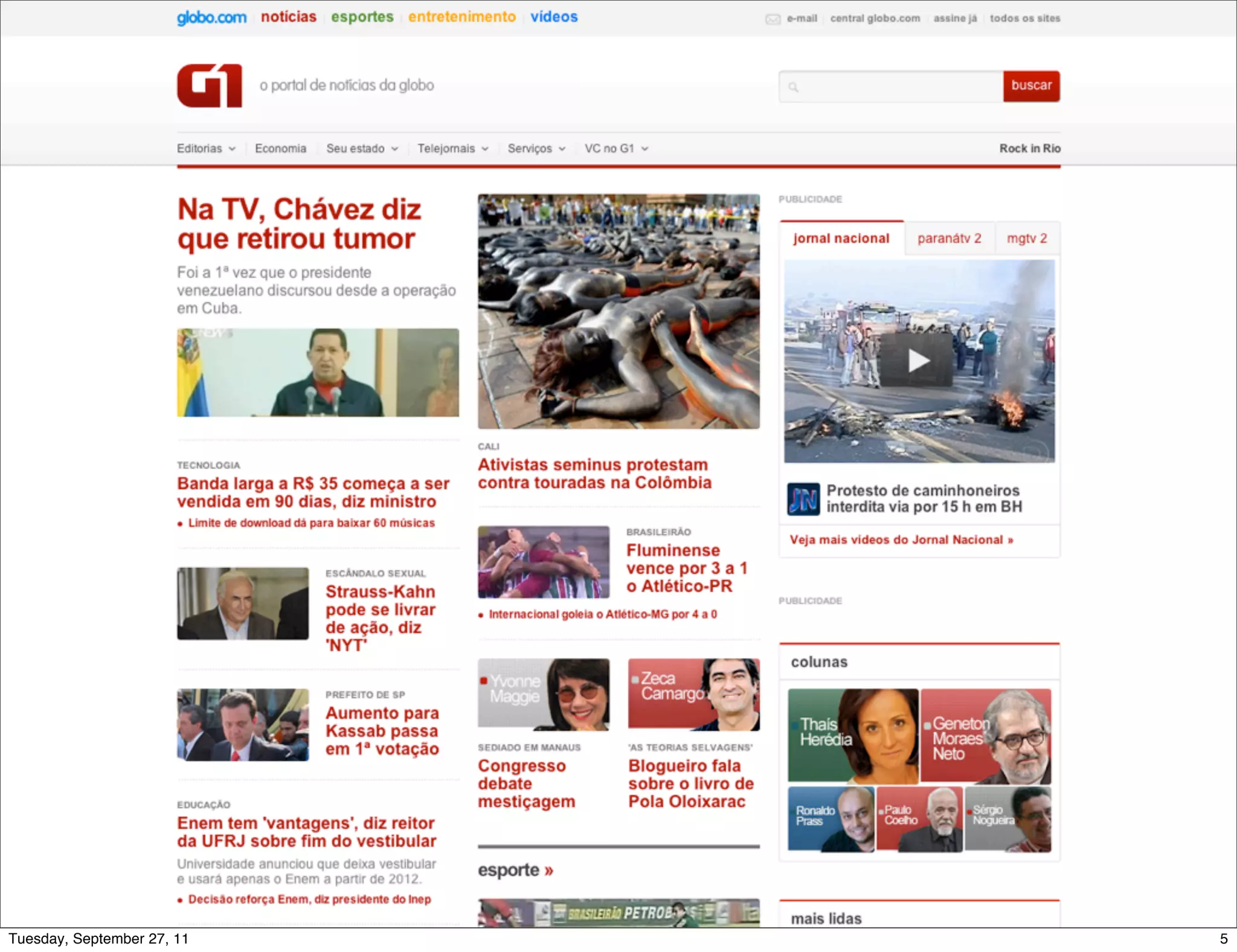 Tuesday, September 27, 11   5
 