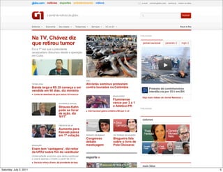 Saturday, July 2, 2011   5
 