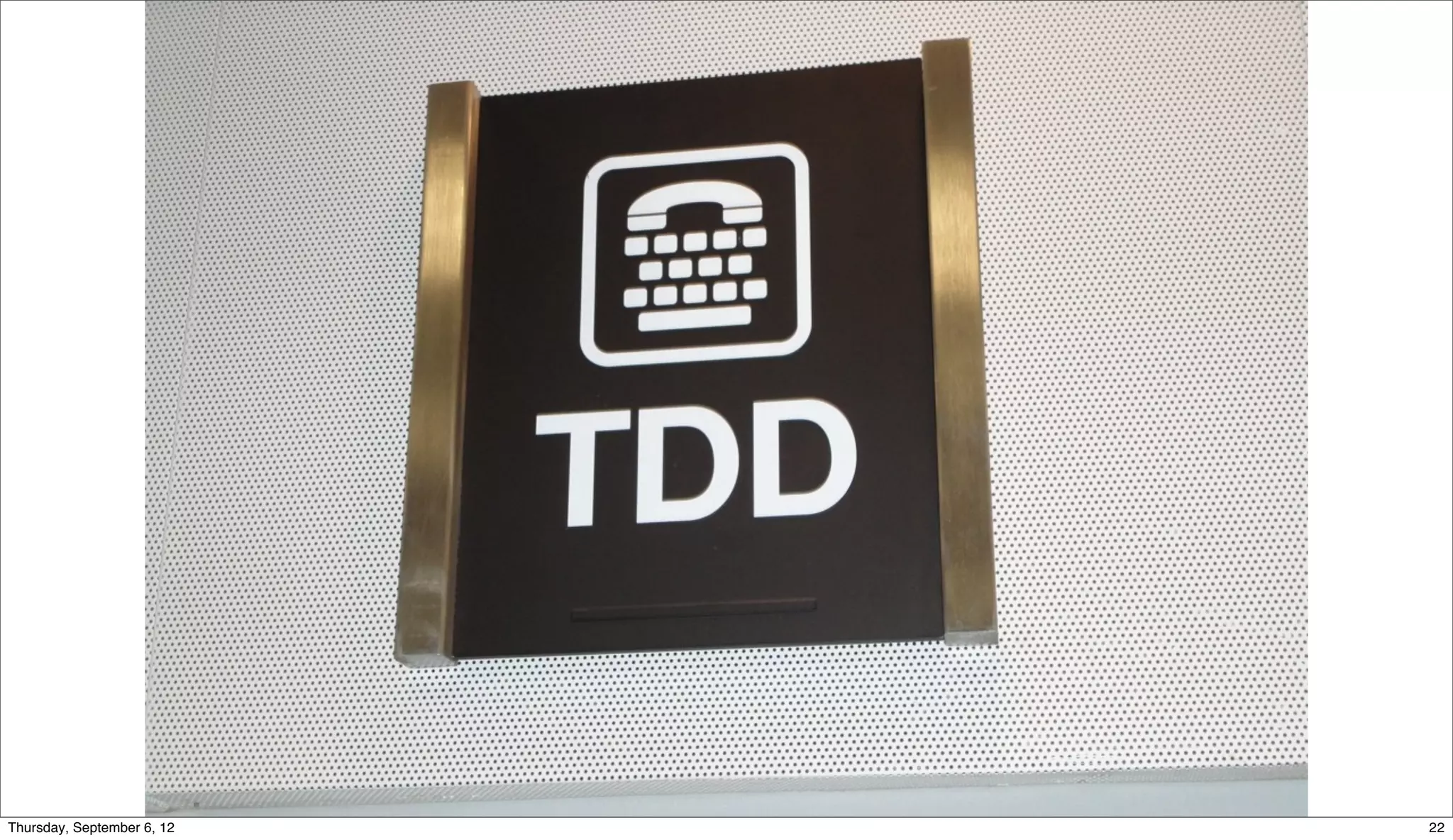 Sunday, September 9, 12   22
 