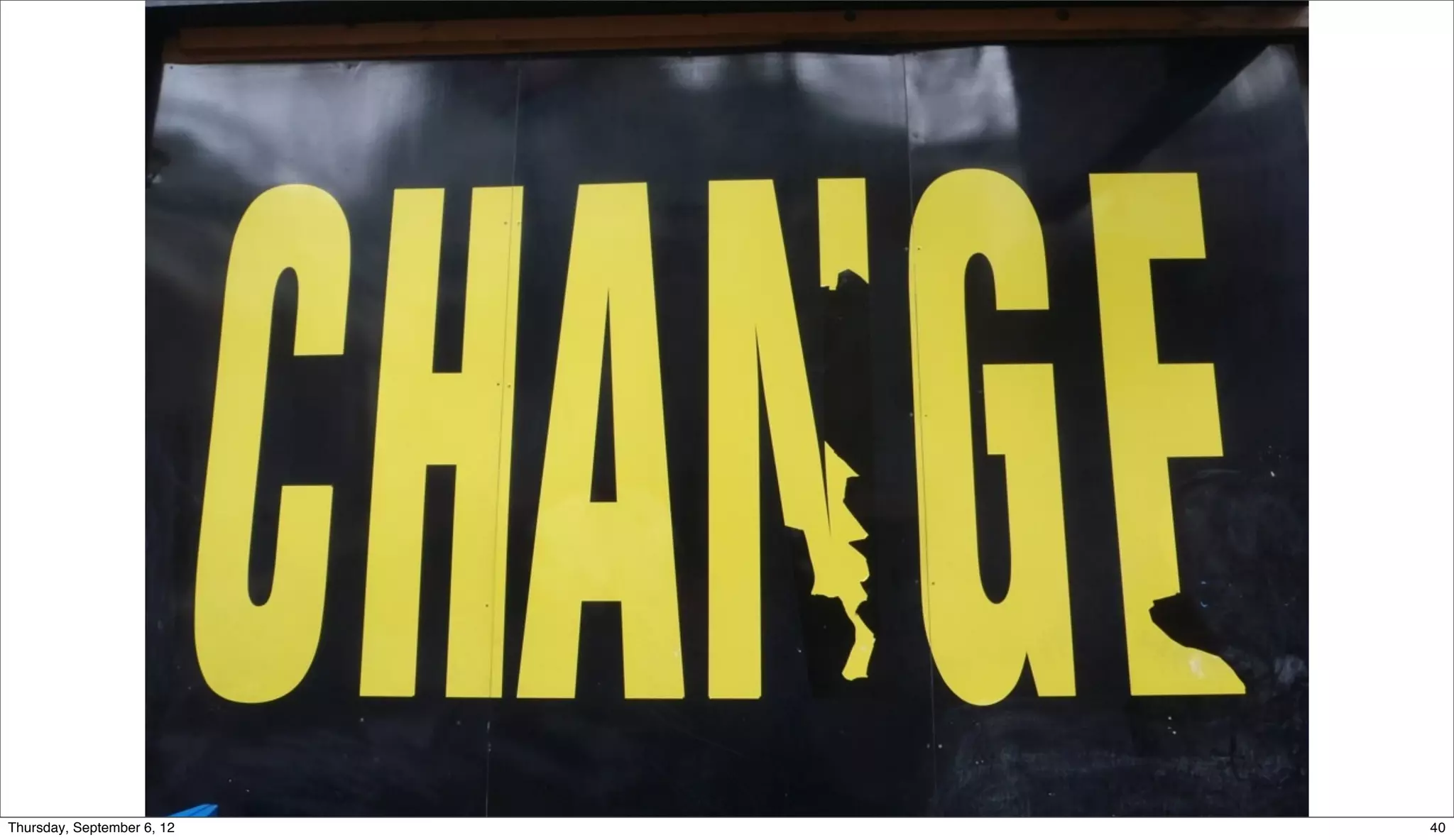 Sunday, September 9, 12   40
 