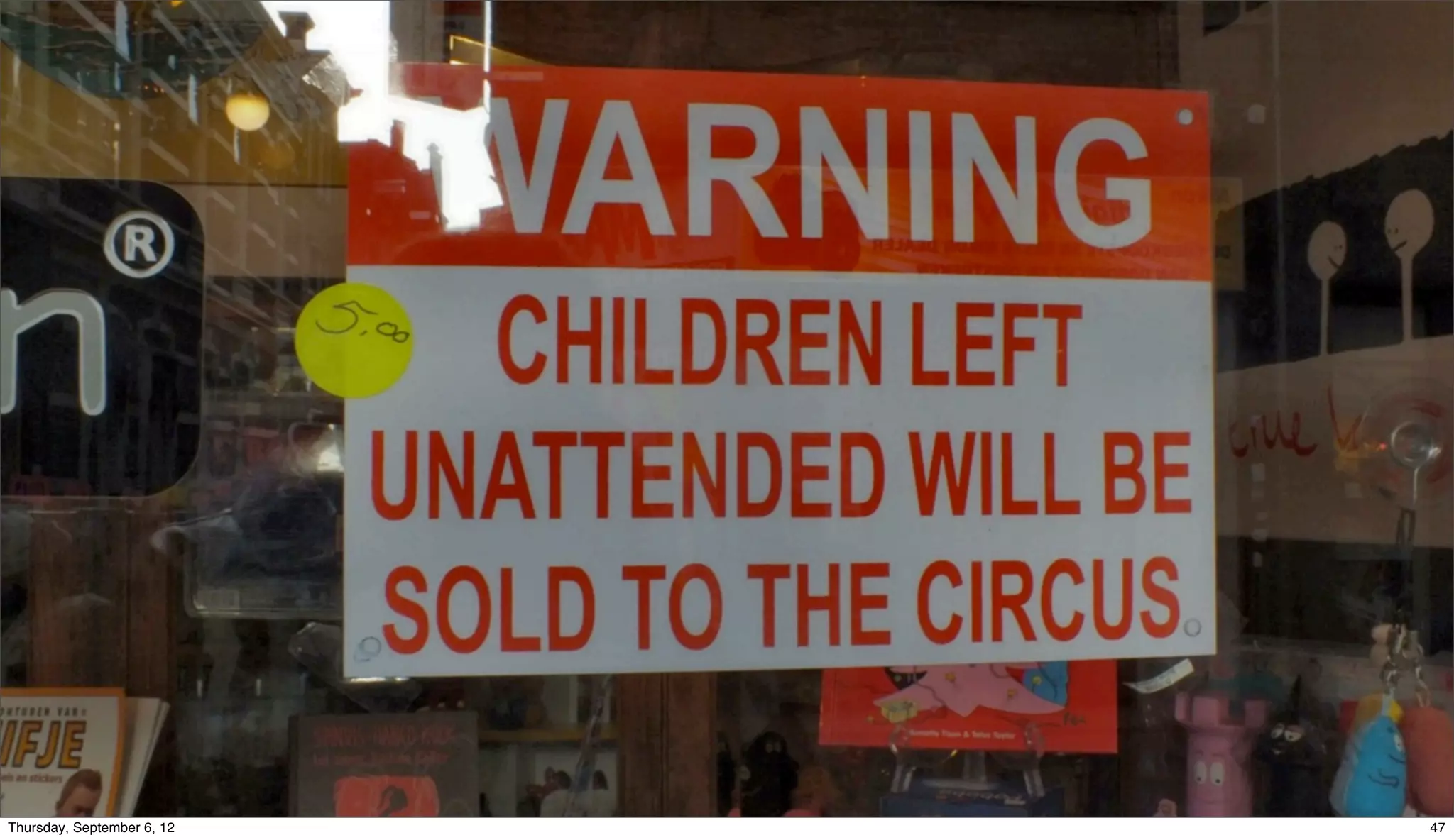 Sunday, September 9, 12   48
 