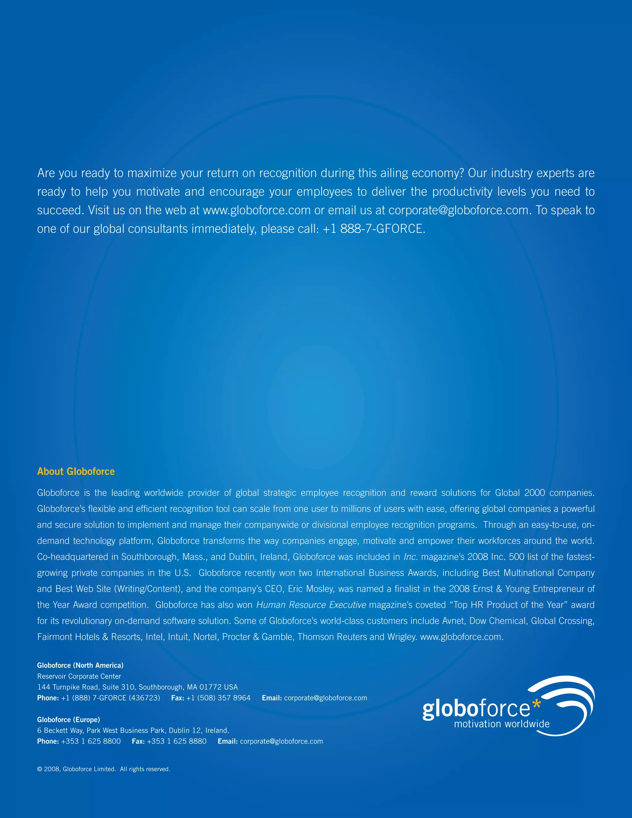 Globoforce Roi Of Recognition Na