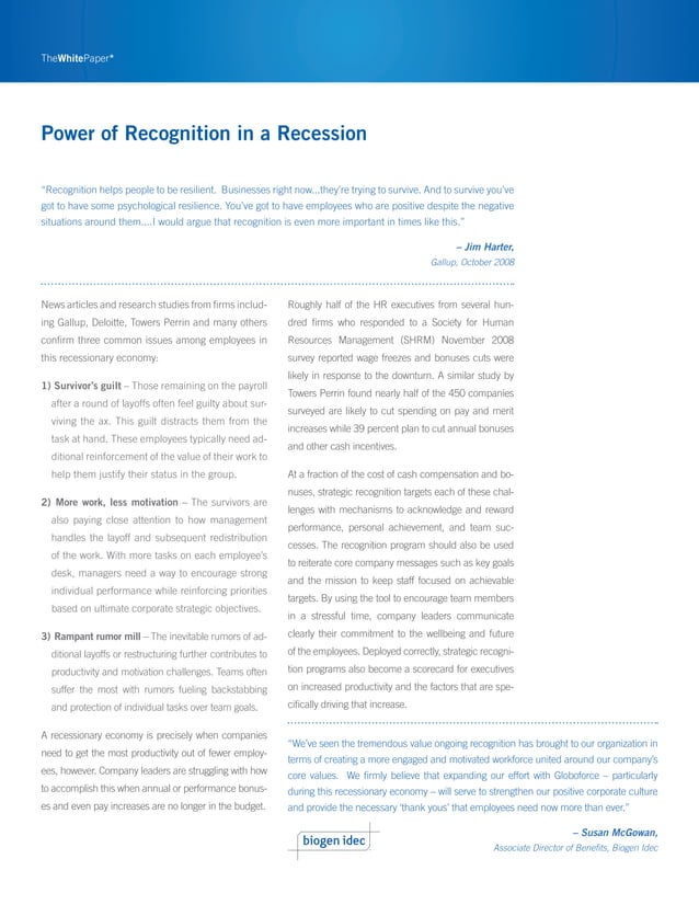 Globoforce Roi Of Recognition Na PDF