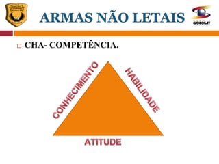  CHA- COMPETÊNCIA.
ARMAS NÃO LETAIS
 