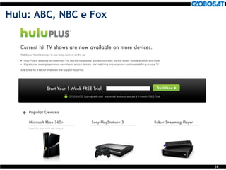 14
Hulu: ABC, NBC e Fox
 