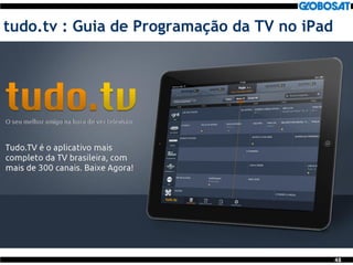 48
tudo.tv : Guia de Programação da TV no iPad
 