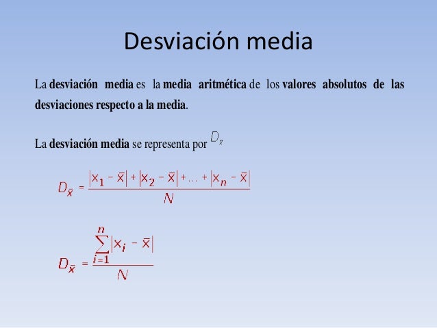desviación media