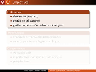 Globs - Gestão de Glossários