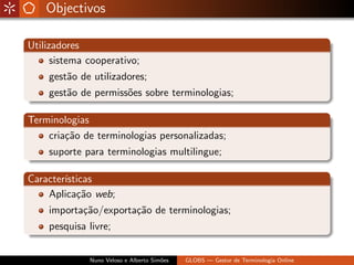 Globs - Gestão de Glossários