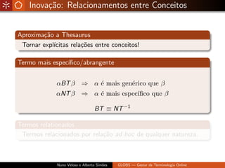 Globs - Gestão de Glossários