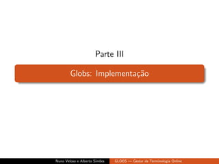 Globs - Gestão de Glossários