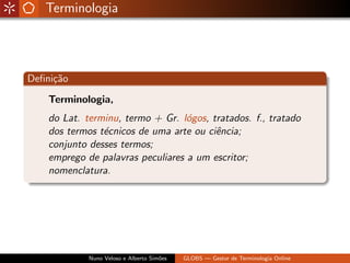 Globs - Gestão de Glossários