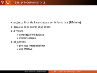 Globs - Gestão de Glossários