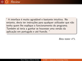 Globs - Gestão de Glossários