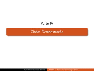 Globs - Gestão de Glossários