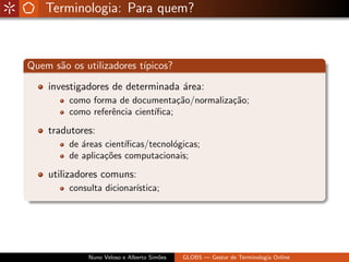 Globs - Gestão de Glossários